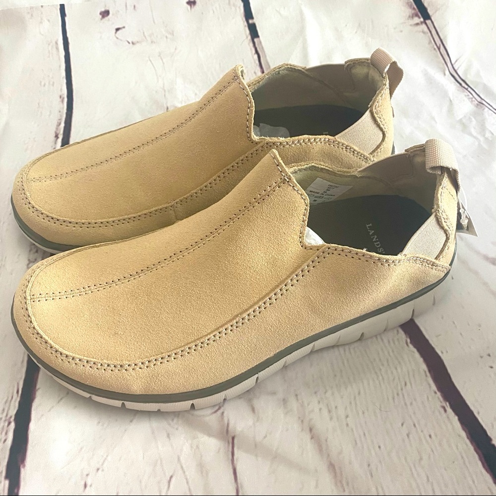Lands' End Apres Slip-on 8 Desert Khaki Tan